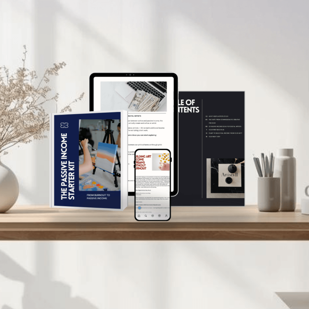 Mockup image of Passive Art Income Starter Kit